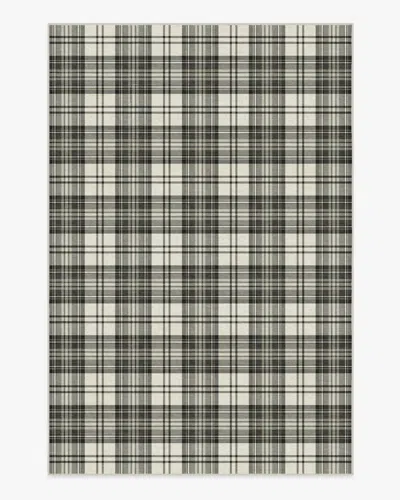 Ruggable Dress Stewart Tartan Black & Ivory Flatwoven Rug In Multi