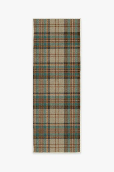 Ruggable Dress Stewart Tartan Khaki Flatwoven Rug In Brown