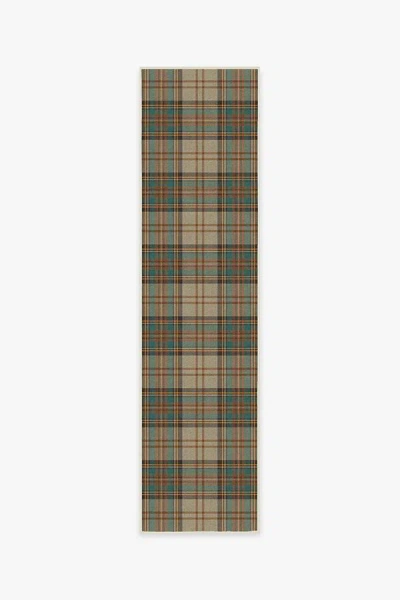 Ruggable Dress Stewart Tartan Khaki Flatwoven Rug In Brown