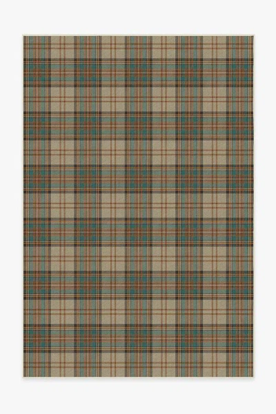 Ruggable Dress Stewart Tartan Khaki Flatwoven Rug In Multi