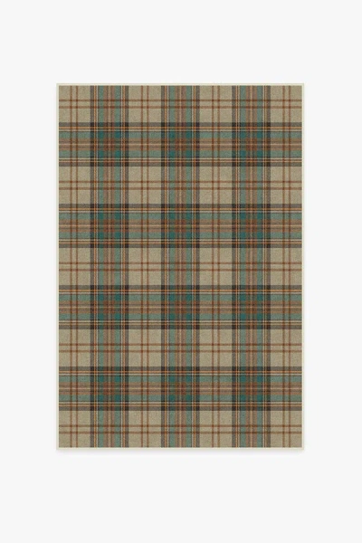 Ruggable Dress Stewart Tartan Khaki Flatwoven Rug In Multi