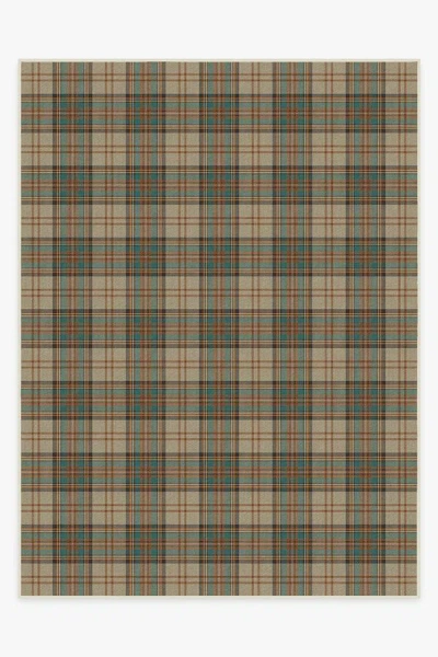 Ruggable Dress Stewart Tartan Khaki Flatwoven Rug In Multi