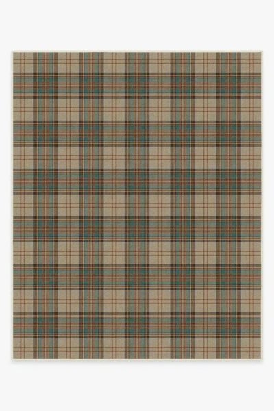 Ruggable Dress Stewart Tartan Khaki Flatwoven Rug In Multi