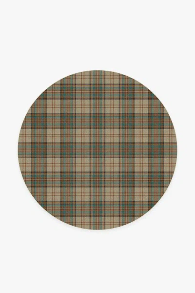Ruggable Dress Stewart Tartan Khaki Flatwoven Rug In Multi