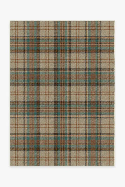 Ruggable Dress Stewart Tartan Khaki Flatwoven Rug In Multi