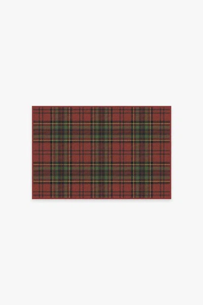 Ruggable Dress Stewart Tartan Red Flatwoven Rug