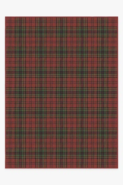 Ruggable Dress Stewart Tartan Red Flatwoven Rug In Brown