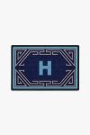 Ruggable Easthampton Monogram Doormat By Jonathan Adler In Blue