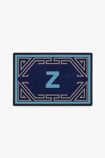 Ruggable Easthampton Monogram Doormat By Jonathan Adler In Blue