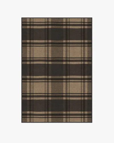 Ruggable Easton Plaid Charcoal & Natural Flatwoven Rug In Multi