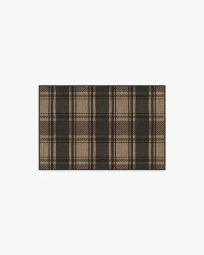 Ruggable Easton Plaid Charcoal & Natural Flatwoven Rug In Multi