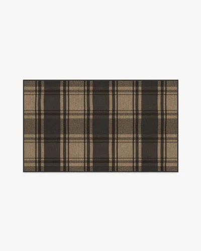 Ruggable Easton Plaid Charcoal & Natural Flatwoven Rug In Brown