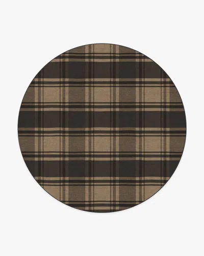Ruggable Easton Plaid Charcoal & Natural Flatwoven Rug In Brown