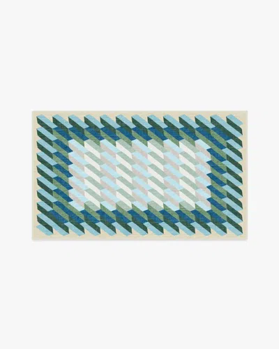 Ruggable Echo Soft Teal Flatwoven Rug In Blue