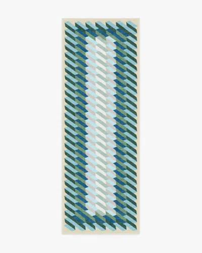 Ruggable Echo Soft Teal Flatwoven Rug In Blue