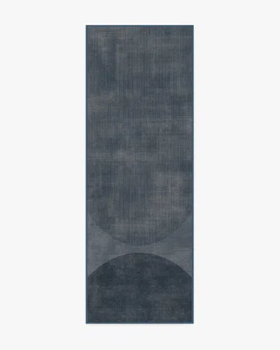 Ruggable Eclipse Navy Flatwoven Rug In Black