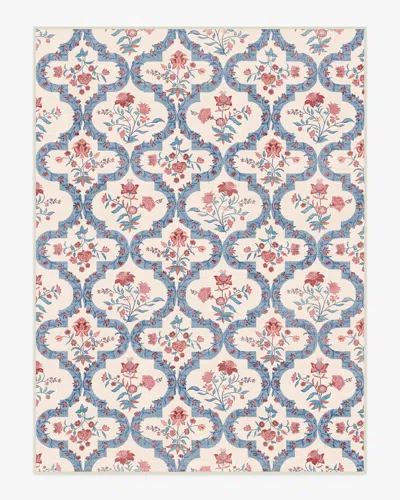 Ruggable Elodie Currant & Ocean Outdoor Rug In Blue