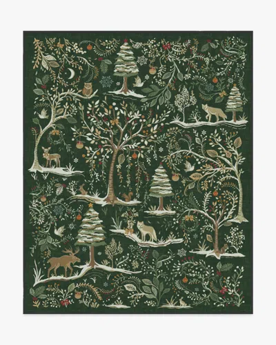 Ruggable Elwood Forest Green Flatwoven Rug