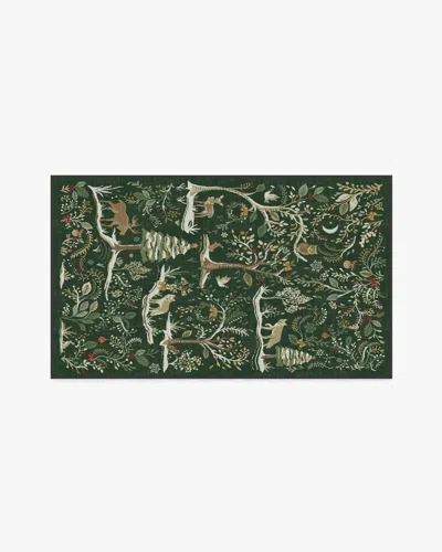 Ruggable Elwood Forest Green Flatwoven Rug