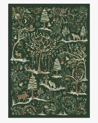 Ruggable Elwood Forest Green Flatwoven Rug
