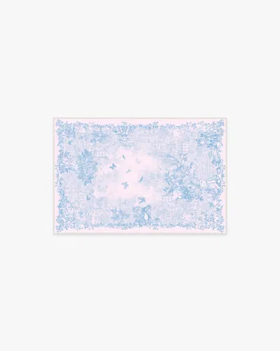 Ruggable Emi Toile Soft Pink Flatwoven Rug By Humberto Leon In Blue