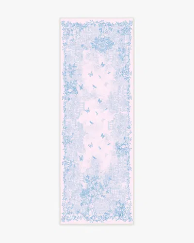 Ruggable Emi Toile Soft Pink Flatwoven Rug By Humberto Leon In Blue