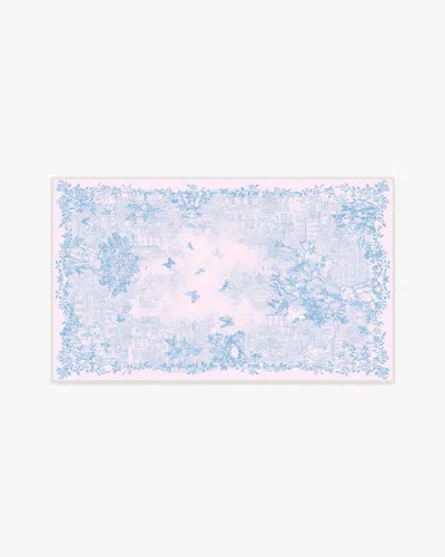 Ruggable Emi Toile Soft Pink Flatwoven Rug By Humberto Leon In Blue
