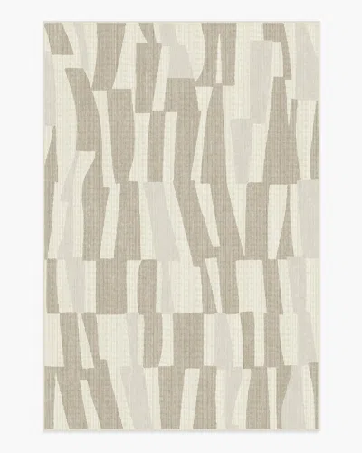 Ruggable Enzo Taupe & Natural Flatwoven Rug In Brown