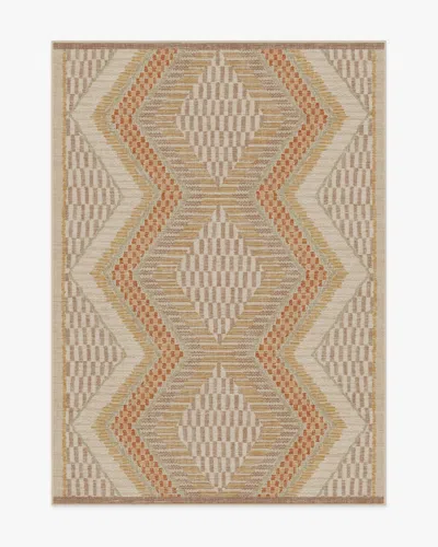 Ruggable Etta Natural & Terra Flatwoven Rug By Justina Blakeney In Brown