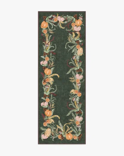 Ruggable Fall Botanicals Green Flatwoven Rug