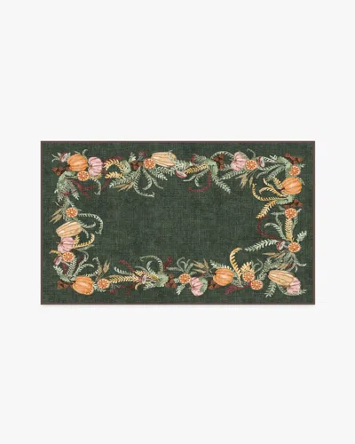 Ruggable Fall Botanicals Green Flatwoven Rug