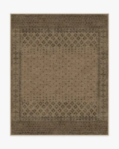 Ruggable Fernanda Black & Tan Flatwoven Rug In Animal Print