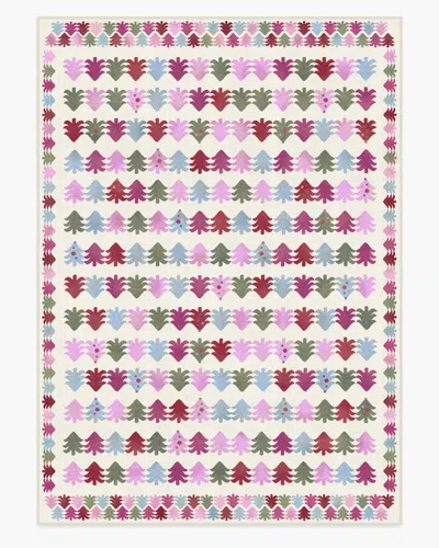Ruggable Festive Forest Pink Multicolor Flatwoven Rug