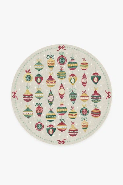 Ruggable Festive Garland Holiday Shortbread Flatwoven Rug In Multi