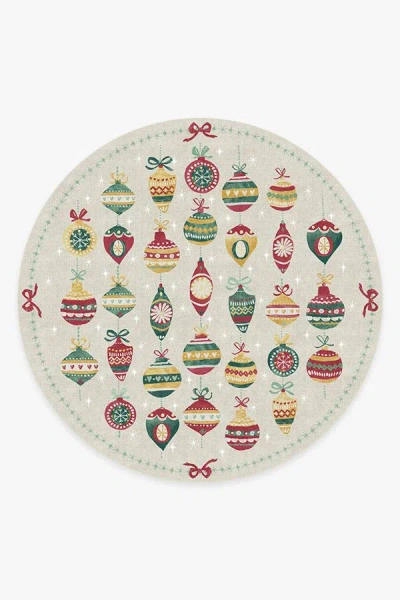 Ruggable Festive Garland Holiday Shortbread Flatwoven Rug In Multi