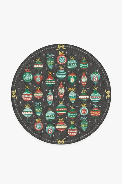 Ruggable Festive Garland Multicolor Flatwoven Rug In Grey