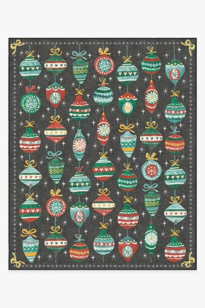 Ruggable Festive Garland Multicolor Flatwoven Rug In Grey