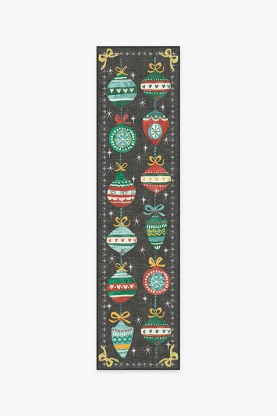 Ruggable Festive Garland Multicolor Flatwoven Rug In Black