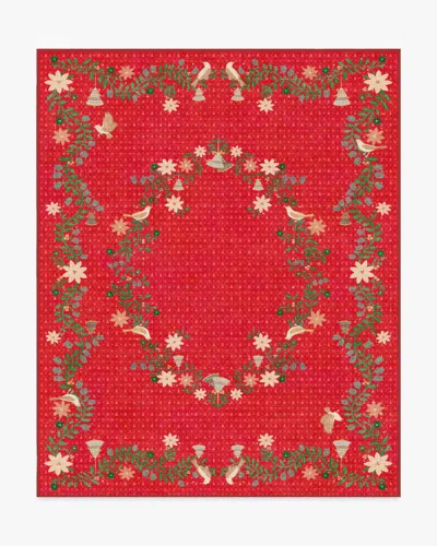 Ruggable Festive Yuletide Red Flatwoven Rug By The Hiltons