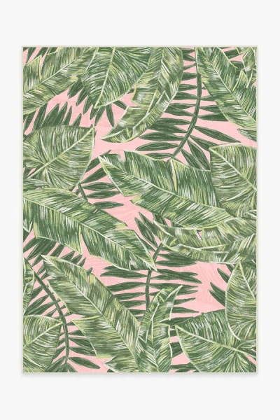 Ruggable Filifera Palm Pink Outdoor Rug In Green