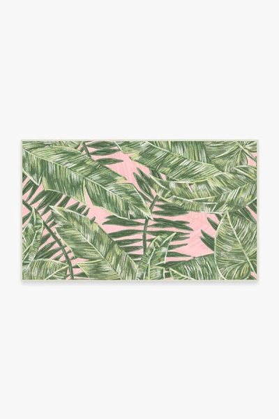 Ruggable Filifera Palm Pink Outdoor Rug In Green