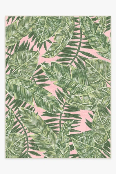 Ruggable Filifera Palm Pink Outdoor Rug In Green