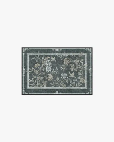 Ruggable Florian Charcoal Flatwoven Rug In Blue