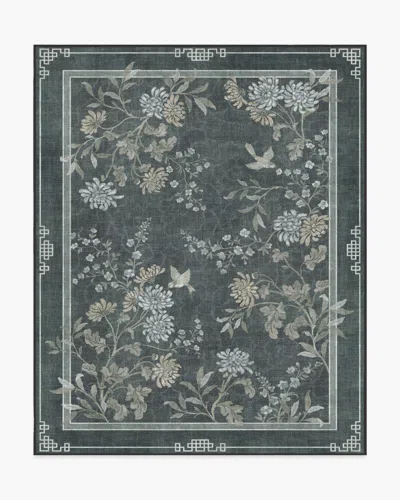 Ruggable Florian Charcoal Flatwoven Rug In Blue