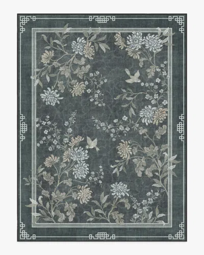 Ruggable Florian Charcoal Flatwoven Rug In Blue