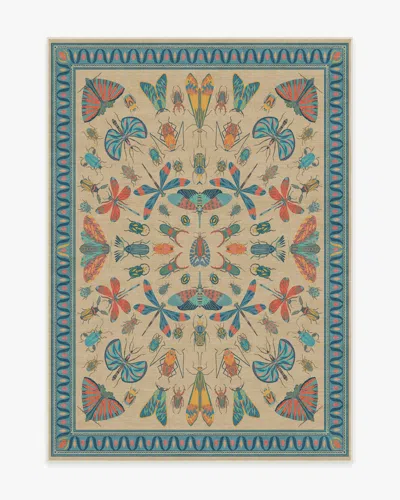 Ruggable Flutterby Multicolor Flatwoven Rug By Iris Apfel In Blue