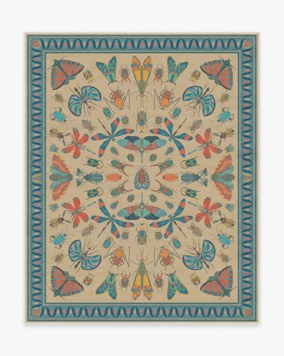 Ruggable Flutterby Multicolor Flatwoven Rug By Iris Apfel In Blue