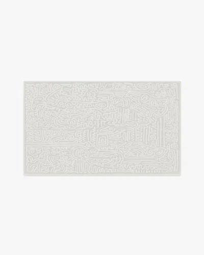 Ruggable Freestyle Pearl Flatwoven Rug By Keith Haring In Gray