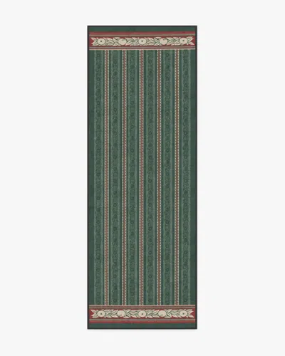 Ruggable Fruit Stripe Spruce Green Flatwoven Rug By Morris & Co.