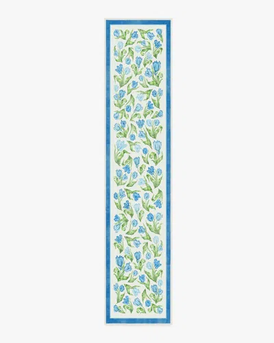 Ruggable Garden Party Blue Flatwoven Rug By Mrs. Alice In White